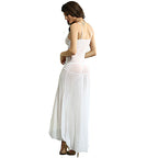 Ivory Enchant Lace Slit Night Gown