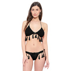 Midnight Crochet Tassel Lingerie Set