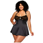 Midnight Luxe Plus Size Babydoll Night Gown