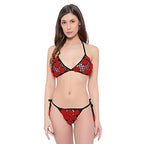 Crimson Bloom Crochet Lingerie Set