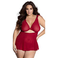 Crimson Charm Plus Size Babydoll Night Gown