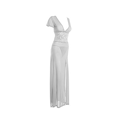 Moonlight Lace Sheer Maxi Night Gown