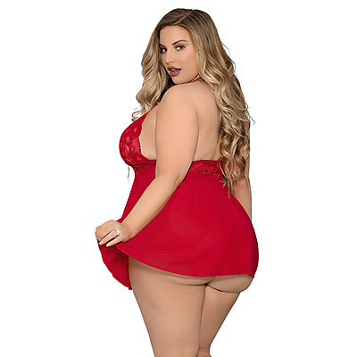 Ruby Romance Plus Size Babydoll Night Gown