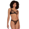 Noir Veil Mesh Lingerie Set