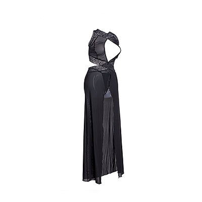 Obsidian Allure Halter Night Gown
