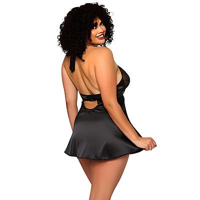 Midnight Luxe Plus Size Babydoll Night Gown
