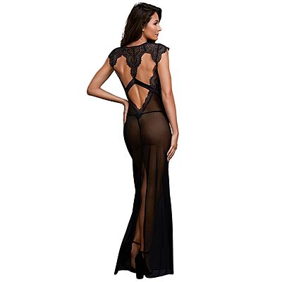 Shadow Grace Sheer Lace Night Gown