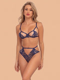 Sapphire Lace Elegance Lingerie Set
