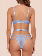 Azure Allure Lace Lingerie Set