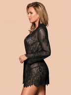Midnight Allure Lace Wrap Robe